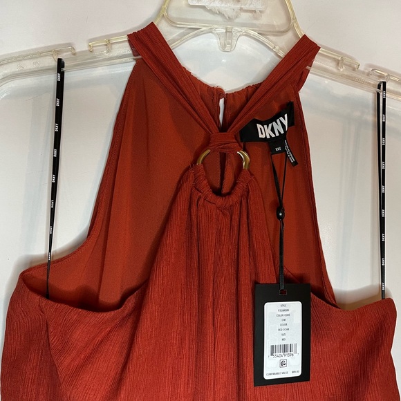 DKNY halterneck georgette blouse NWT - Picture 4 of 7